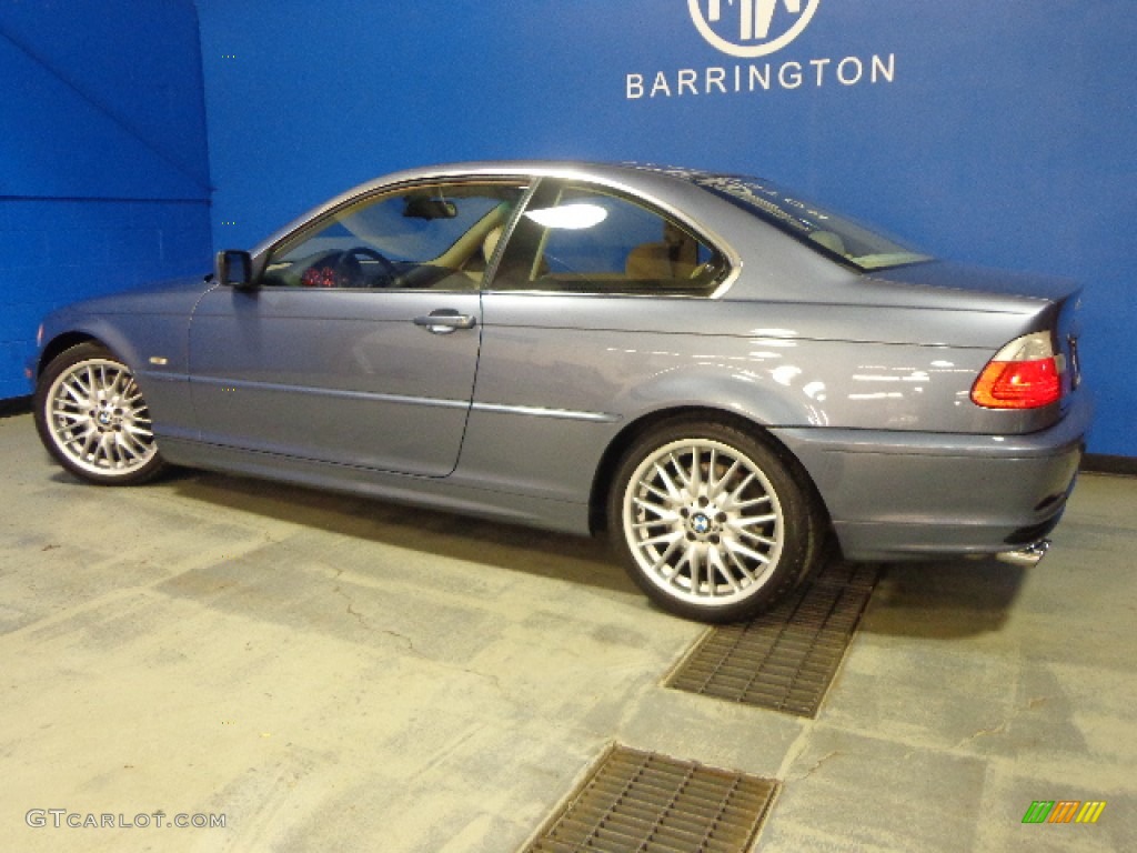 2003 3 Series 330i Coupe - Steel Blue Metallic / Sand photo #21