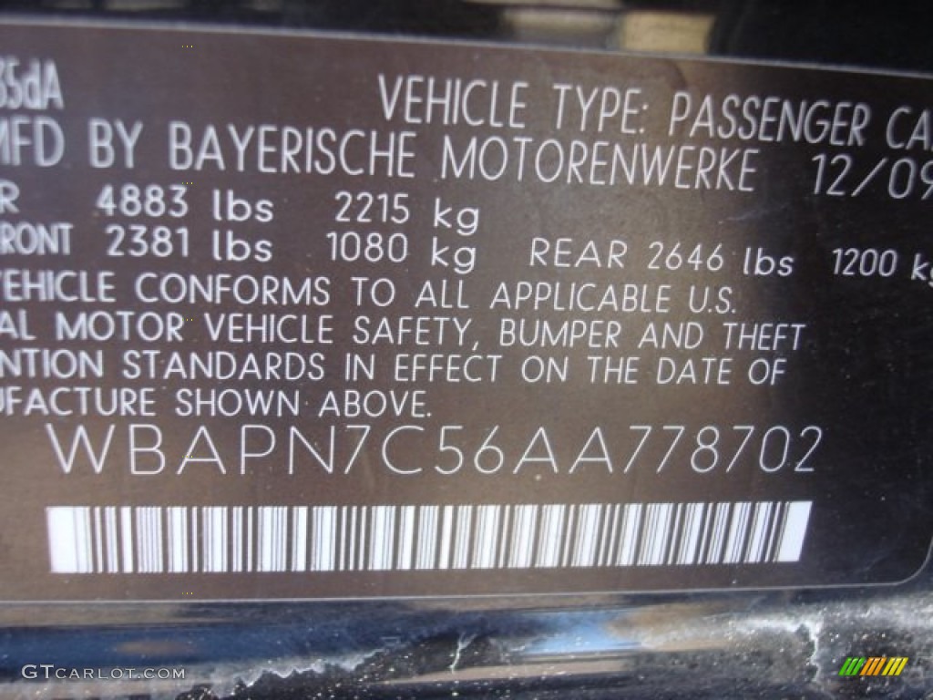 2010 3 Series 335d Sedan - Jet Black / Black photo #29