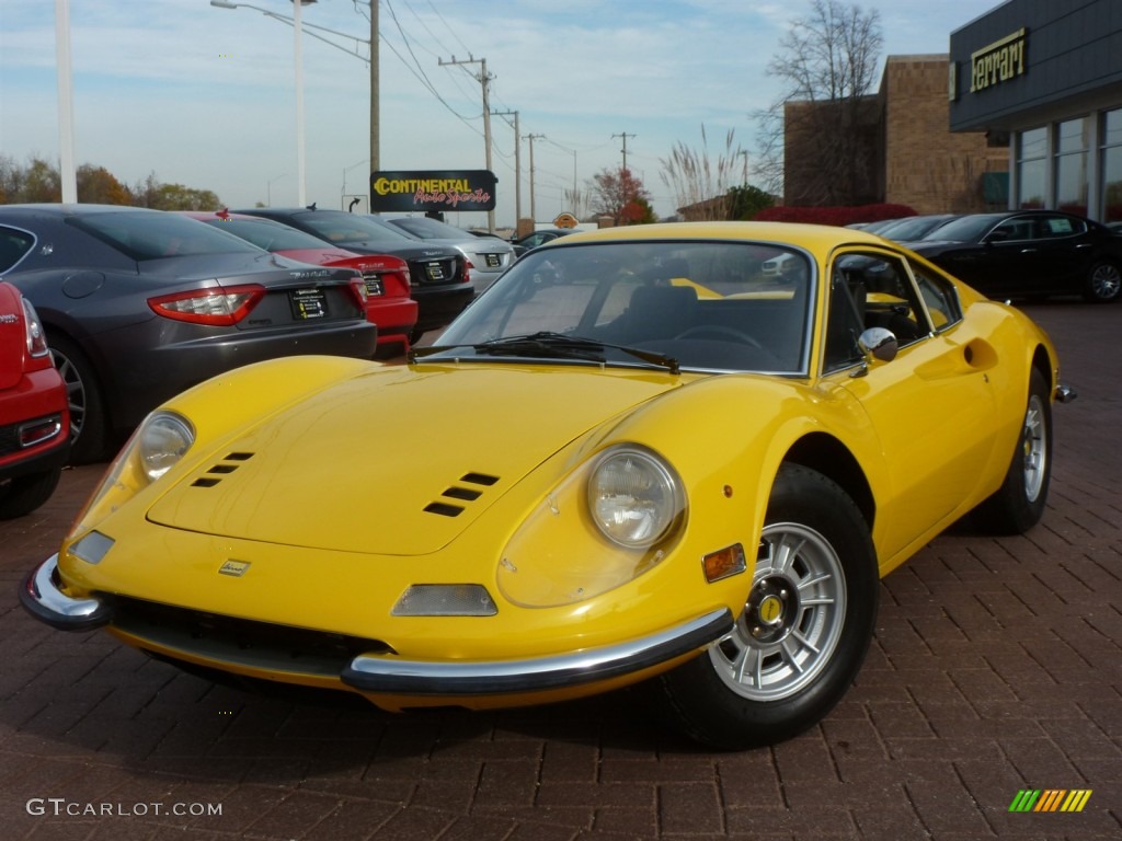 Yellow Ferrari Dino