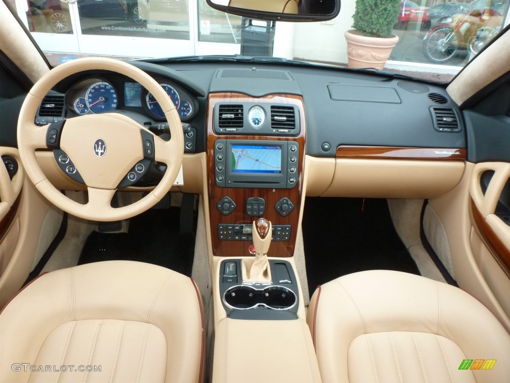 2008 Maserati Quattroporte Standard Quattroporte Model Beige Dashboard Photo #87789608