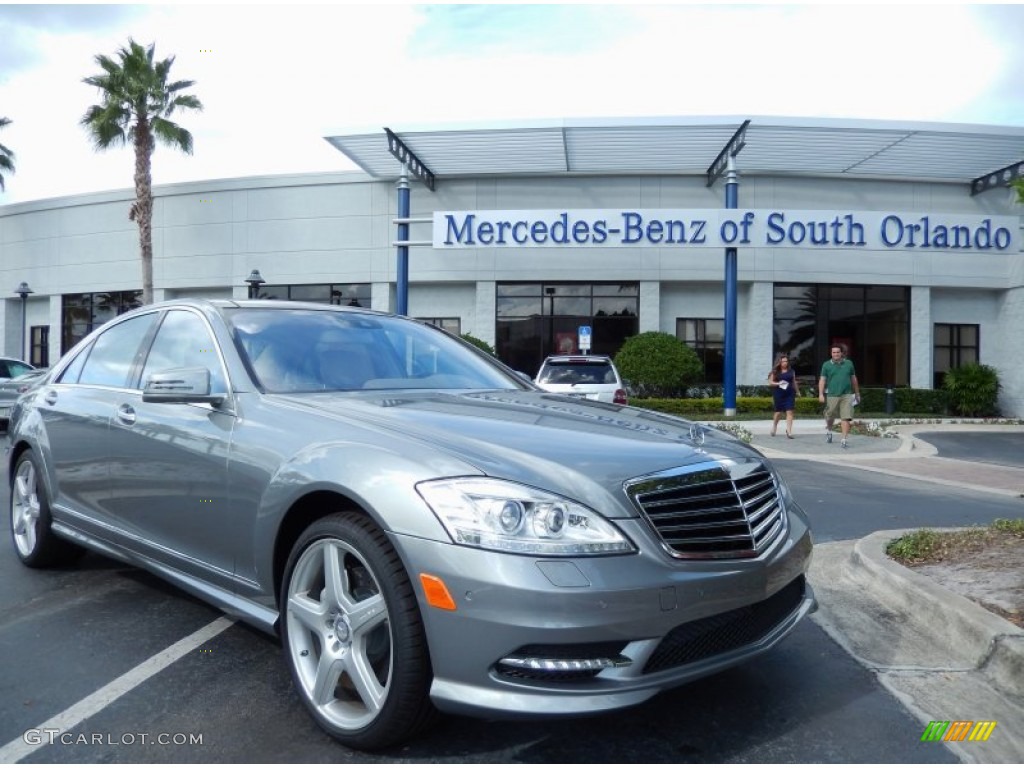 2013 S 550 Sedan - Palladium Silver Metallic / Ash/Grey photo #1