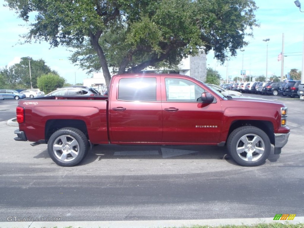 2014 Silverado 1500 LT Crew Cab 4x4 - Deep Ruby Metallic / Jet Black photo #9