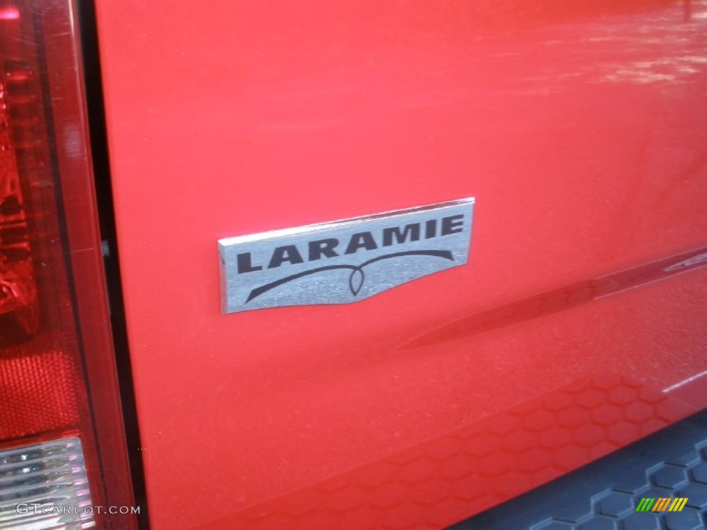 2012 Ram 1500 Laramie Crew Cab 4x4 - Flame Red / Light Pebble Beige/Bark Brown photo #21