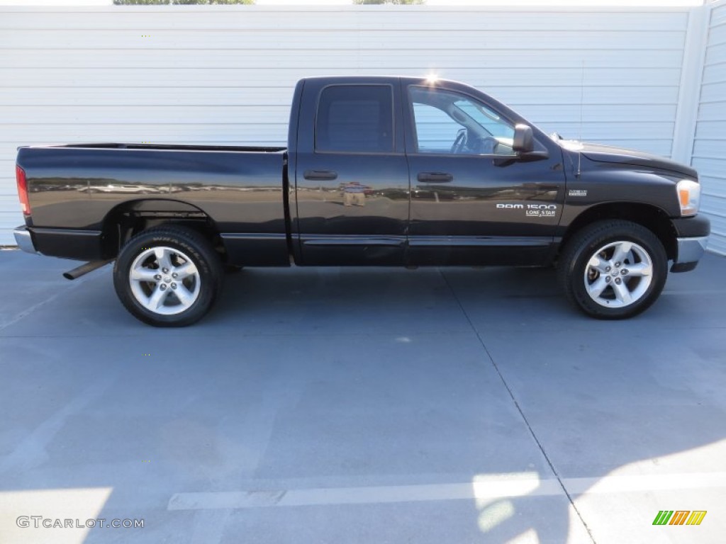 2006 Ram 1500 Laramie Quad Cab 4x4 - Black / Medium Slate Gray photo #3