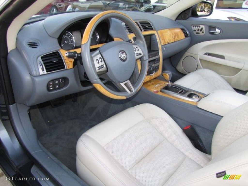 Ivory/Slate Interior 2007 Jaguar XK XK8 Convertible Photo #87795388