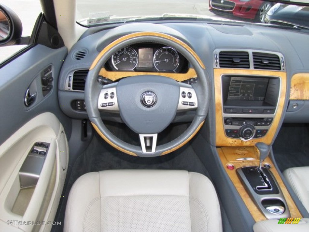 2007 Jaguar XK XK8 Convertible Ivory/Slate Dashboard Photo #87795412