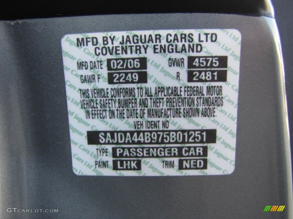 2007 XK Color Code LHK for Quartz Metallic Photo #87796180