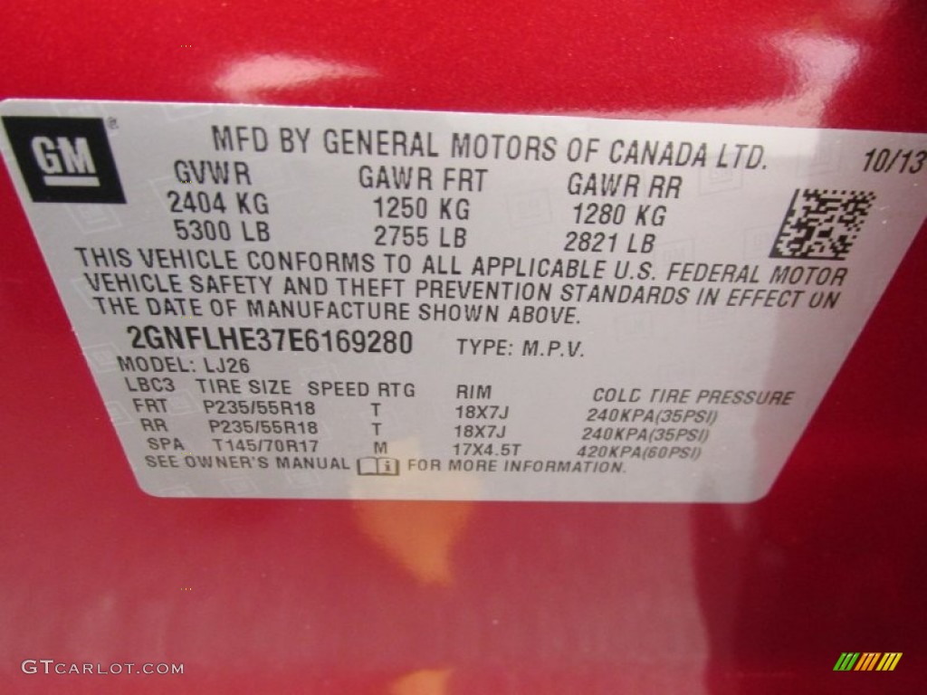 2014 Equinox LTZ AWD - Crystal Red Tintcoat / Jet Black photo #19