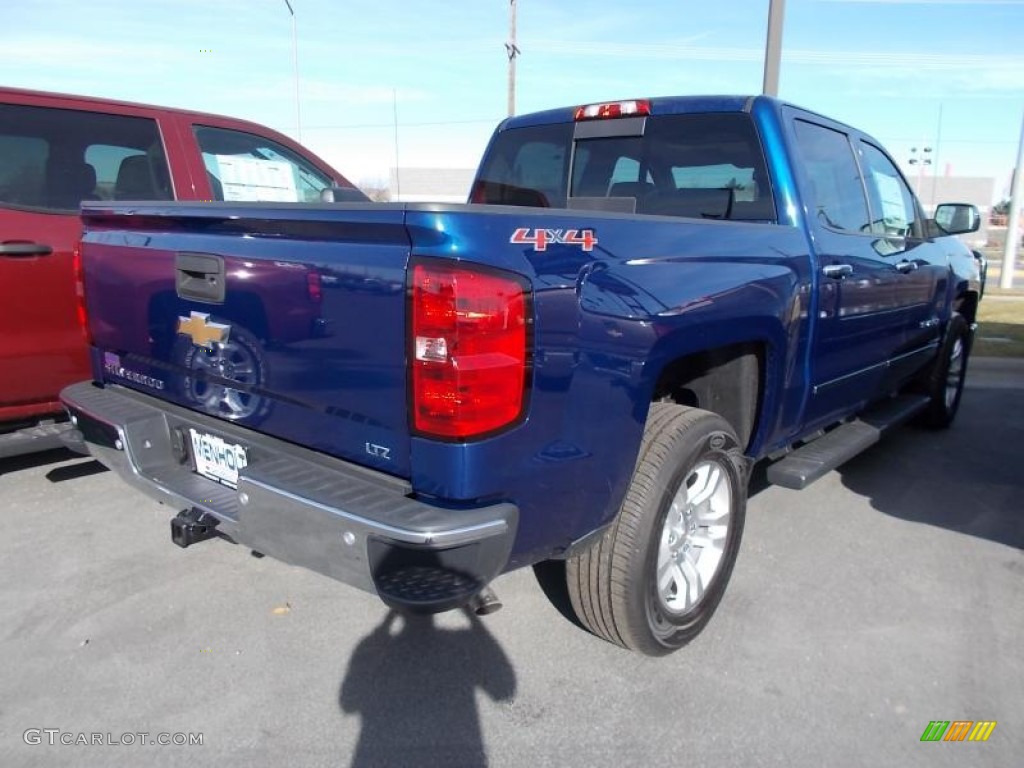 2014 Silverado 1500 LTZ Crew Cab 4x4 - Blue Topaz Metallic / Jet Black photo #2