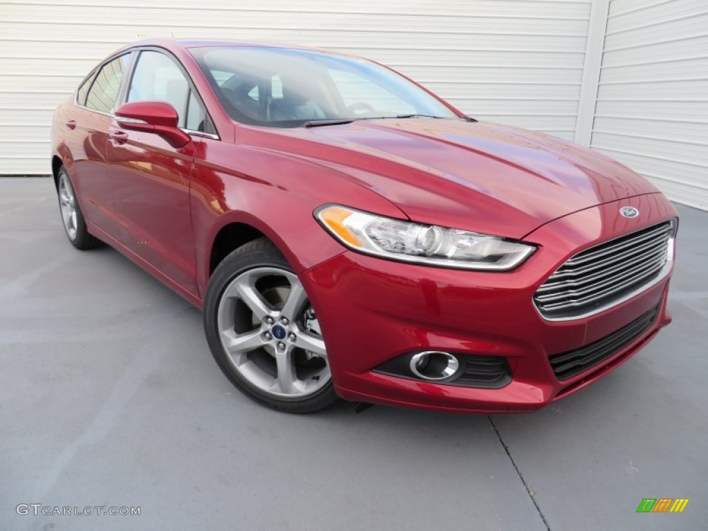 Ruby Red 2014 Ford Fusion SE EcoBoost Exterior Photo #87798076
