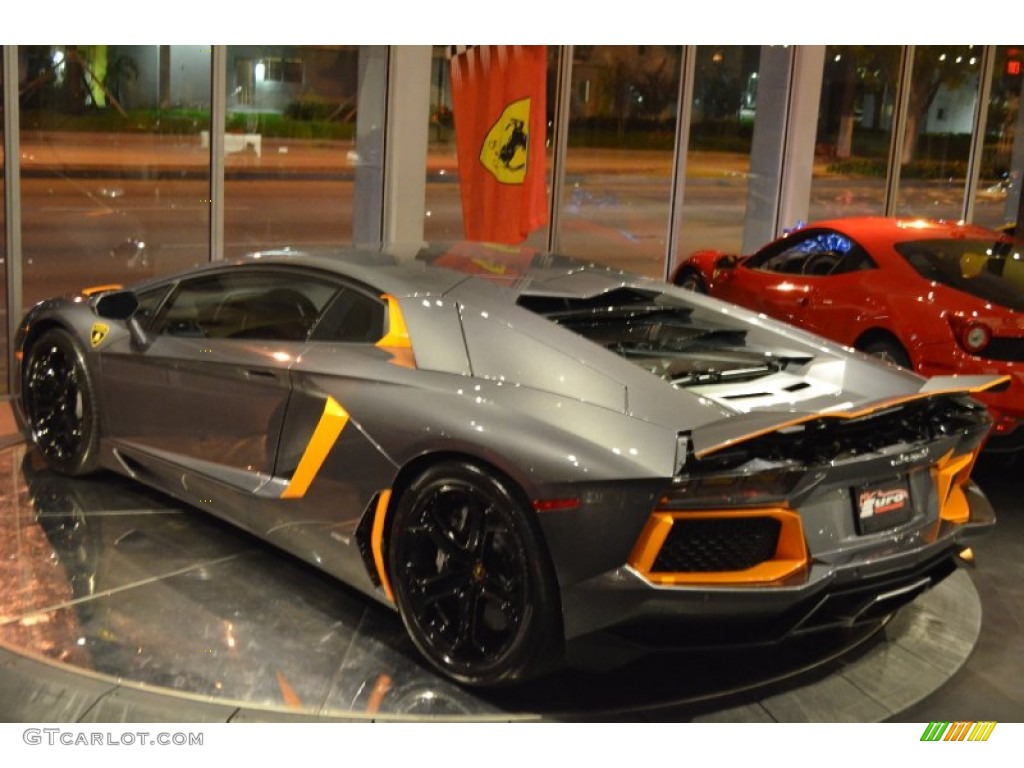 2013 Aventador LP 700-4 - Grigio Antares (Grey Metallic) / Nero Ade photo #4