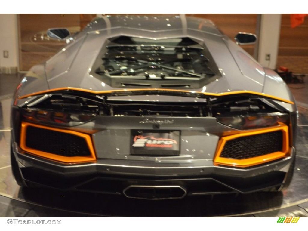 2013 Aventador LP 700-4 - Grigio Antares (Grey Metallic) / Nero Ade photo #5