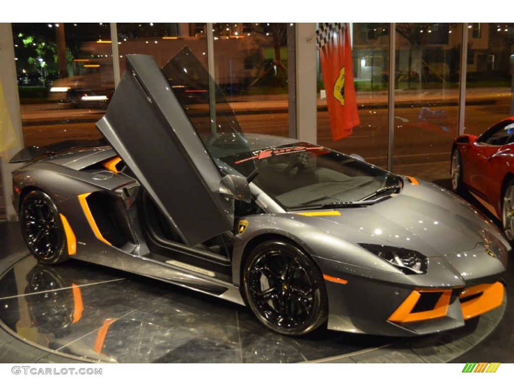 2013 Aventador LP 700-4 - Grigio Antares (Grey Metallic) / Nero Ade photo #18