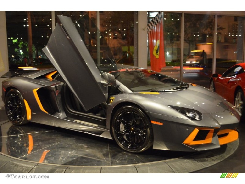 2013 Aventador LP 700-4 - Grigio Antares (Grey Metallic) / Nero Ade photo #19