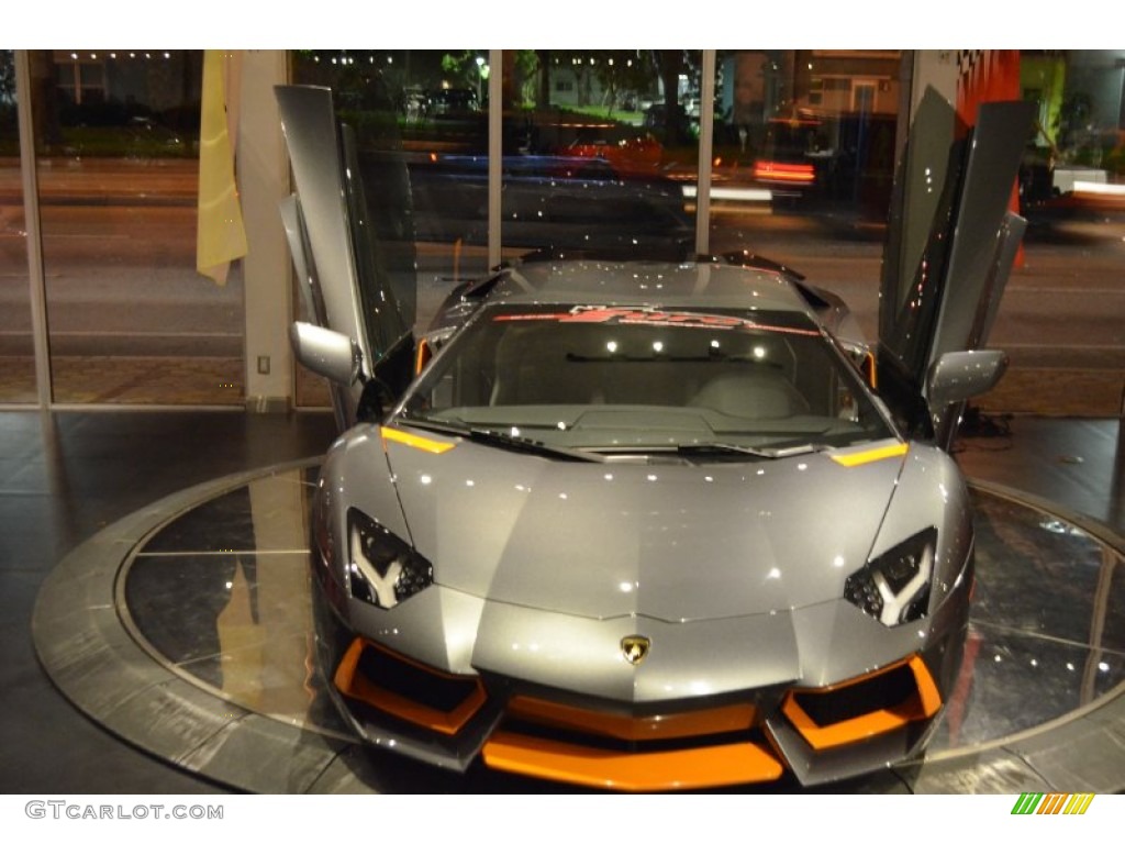 2013 Aventador LP 700-4 - Grigio Antares (Grey Metallic) / Nero Ade photo #21