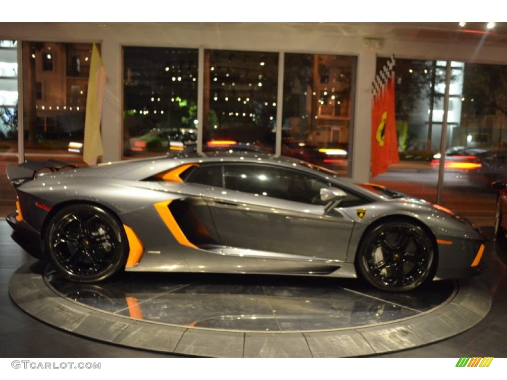 2013 Aventador LP 700-4 - Grigio Antares (Grey Metallic) / Nero Ade photo #28