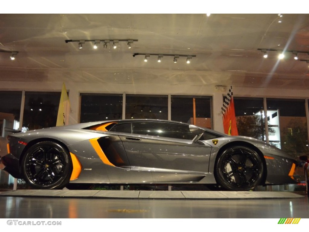 2013 Aventador LP 700-4 - Grigio Antares (Grey Metallic) / Nero Ade photo #29