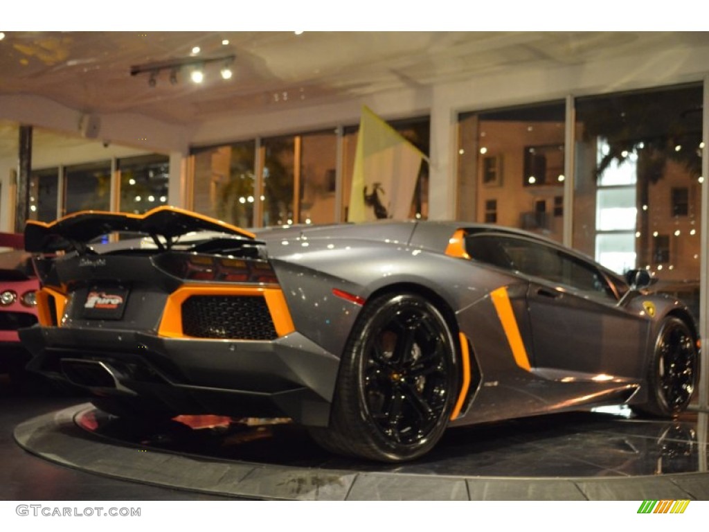 2013 Aventador LP 700-4 - Grigio Antares (Grey Metallic) / Nero Ade photo #35