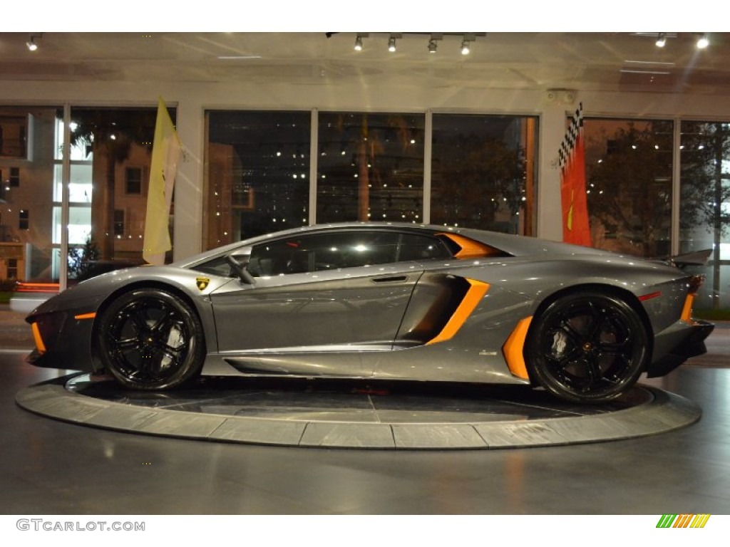 2013 Aventador LP 700-4 - Grigio Antares (Grey Metallic) / Nero Ade photo #42