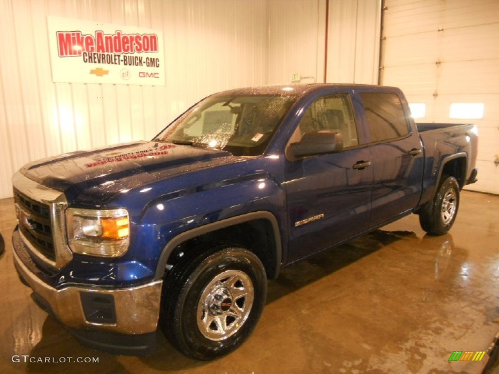 2014 Sierra 1500 Crew Cab 4x4 - Cobalt Blue Metallic / Jet Black/Dark Ash photo #1