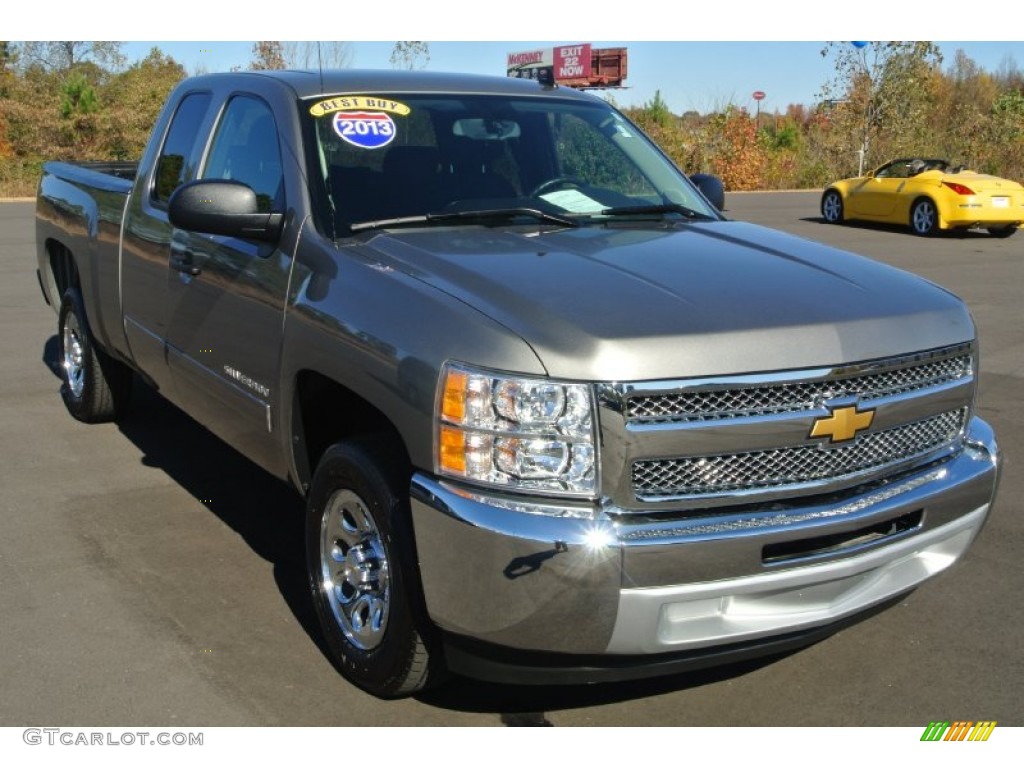 2013 Silverado 1500 LT Extended Cab - Graystone Metallic / Ebony photo #1