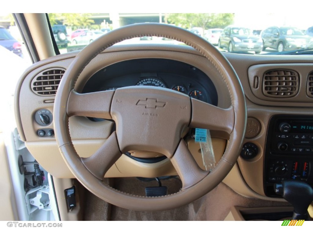 2002 Chevrolet TrailBlazer EXT LT Medium Oak Steering Wheel Photo #87803491