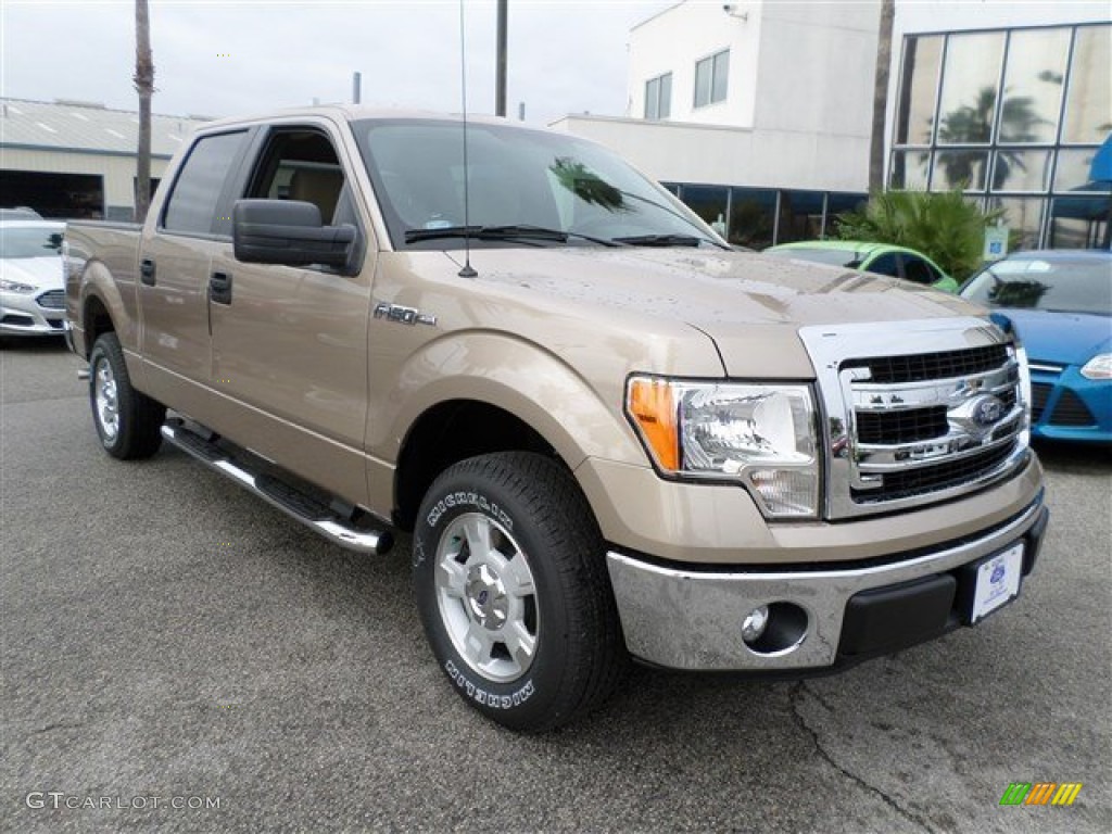 2013 F150 XLT SuperCrew - Pale Adobe Metallic / Adobe photo #7