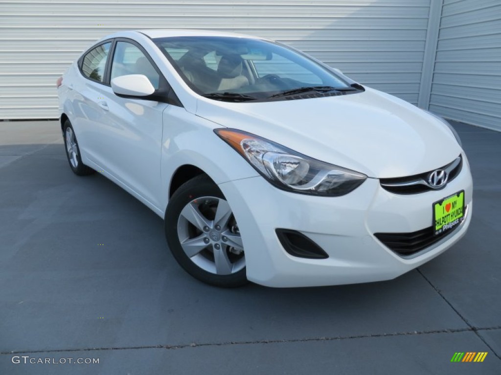 2013 Elantra GLS - Shimmering White / Gray photo #1