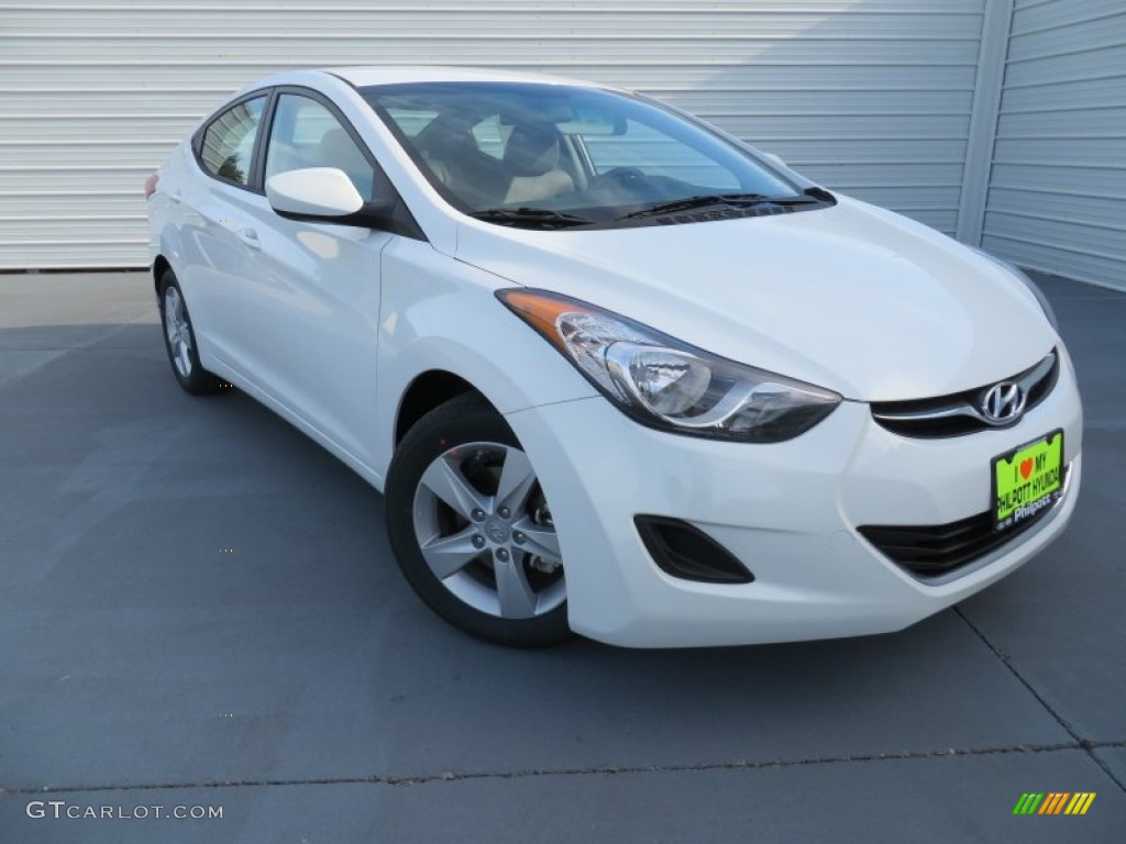 2013 Elantra GLS - Shimmering White / Gray photo #2