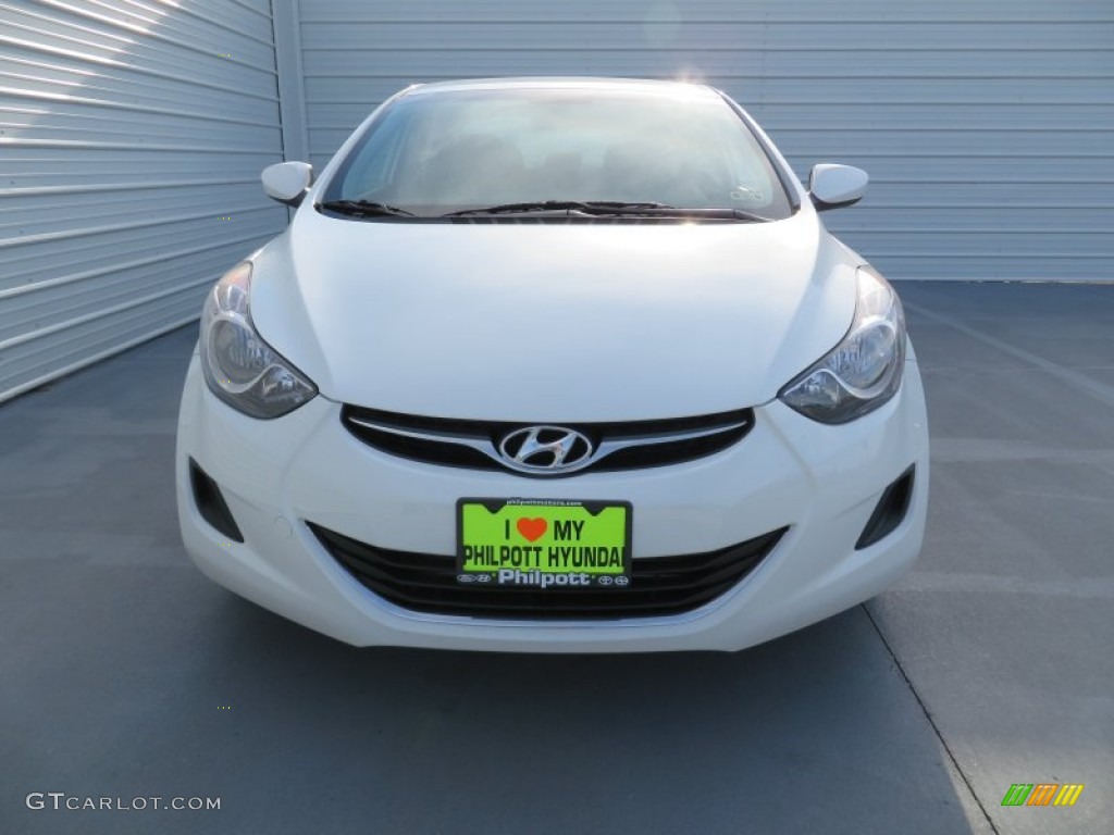 2013 Elantra GLS - Shimmering White / Gray photo #8