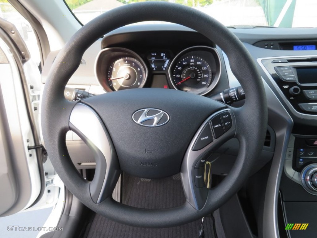 2013 Elantra GLS - Shimmering White / Gray photo #29