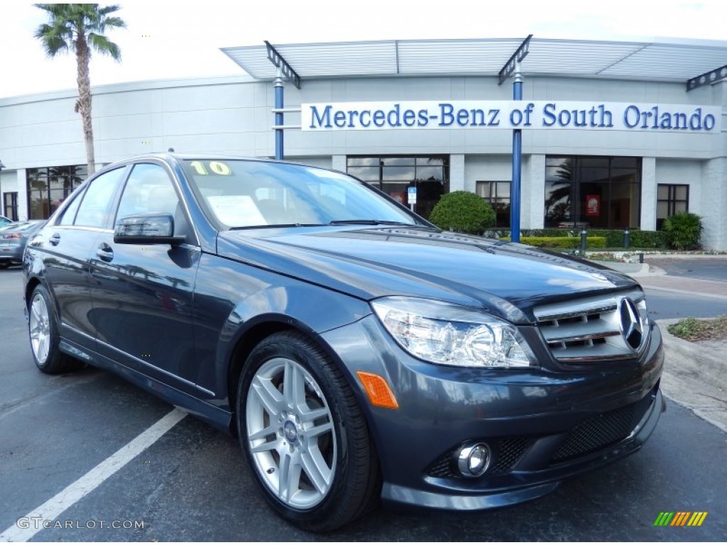 2010 C 300 Luxury - Steel Grey Metallic / Black photo #1