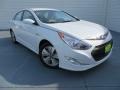 2013 Porcelain White Pearl Hyundai Sonata Hybrid Limited  photo #2