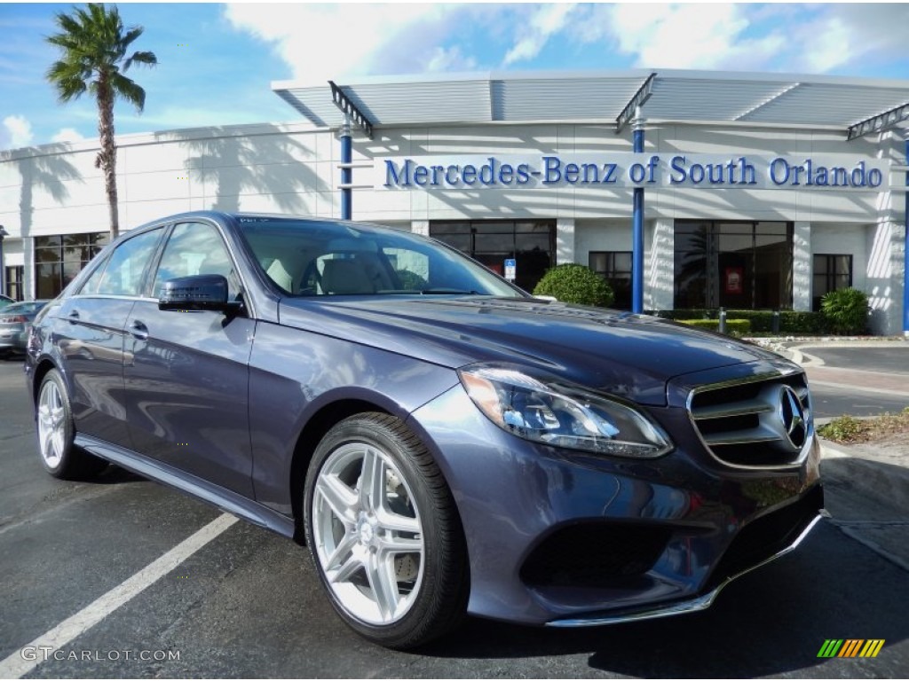 2014 E 350 Sport Sedan - Indigo Blue Metallic / Gray/Dark Gray photo #1