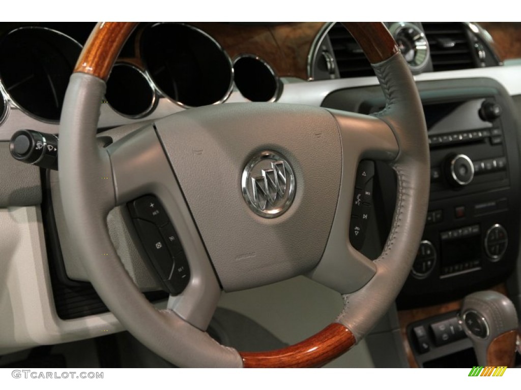 2010 Buick Enclave CXL Titanium/Dark Titanium Steering Wheel Photo #87813013