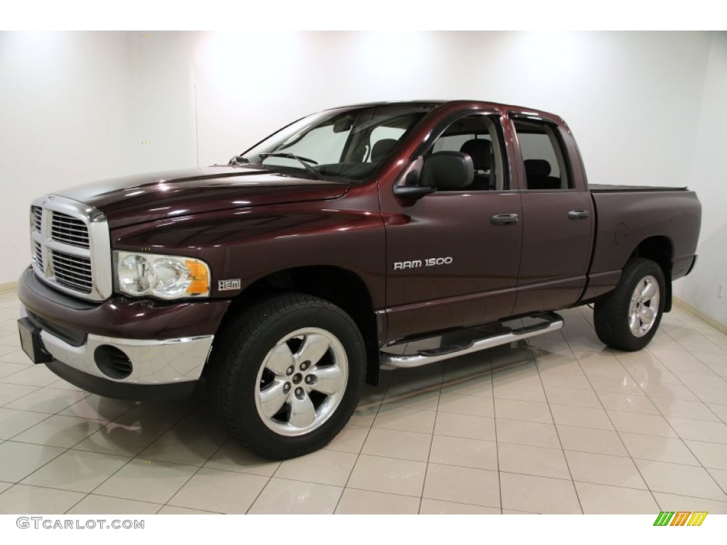 2004 Ram 1500 SLT Quad Cab 4x4 - Deep Molten Red Pearl / Dark Slate Gray photo #3