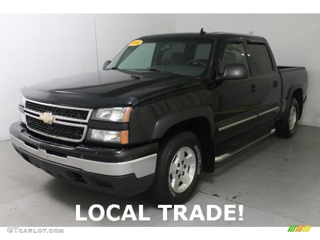 2006 Silverado 1500 LT Crew Cab 4x4 - Black / Dark Charcoal photo #1