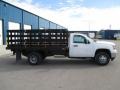 Summit White - Sierra 3500HD Regular Cab Stake Truck Photo No. 1