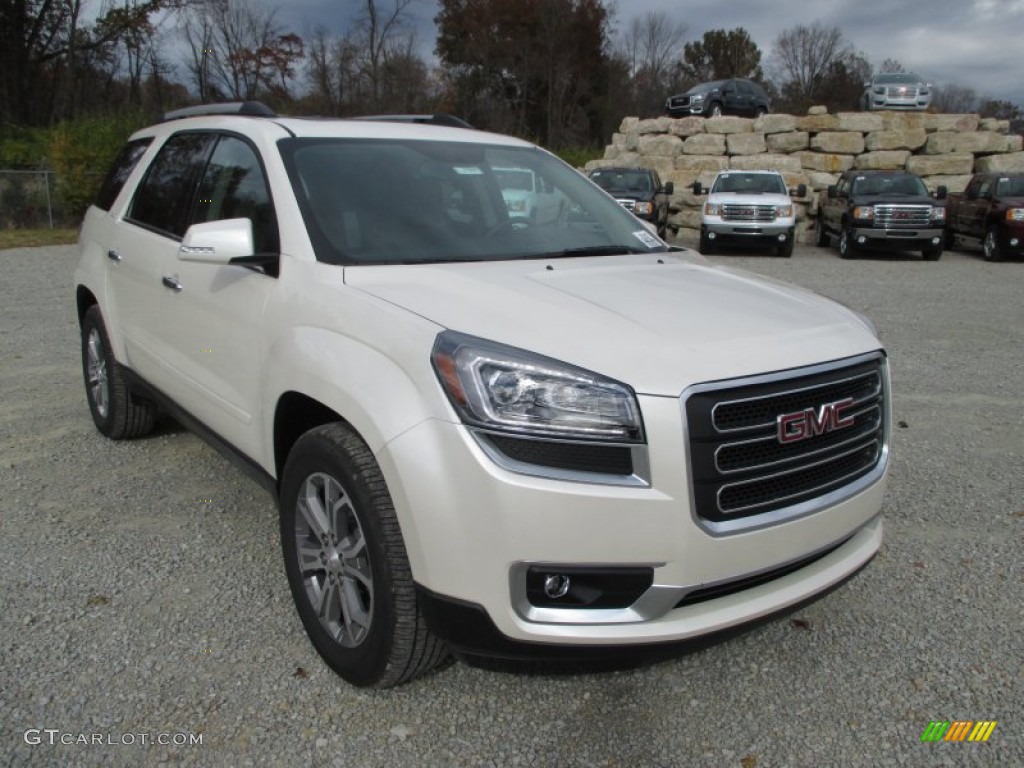 White Diamond Tricoat 2014 GMC Acadia SLT Exterior Photo #87817672
