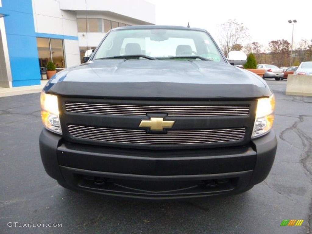 2008 Silverado 1500 Work Truck Regular Cab 4x4 - Blue Granite Metallic / Dark Titanium photo #3