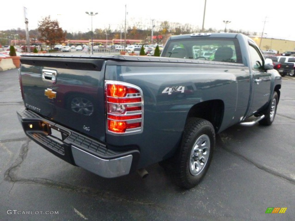 2008 Silverado 1500 Work Truck Regular Cab 4x4 - Blue Granite Metallic / Dark Titanium photo #6