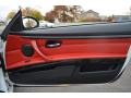 2008 BMW 3 Series Coral Red/Black Interior Door Panel Photo