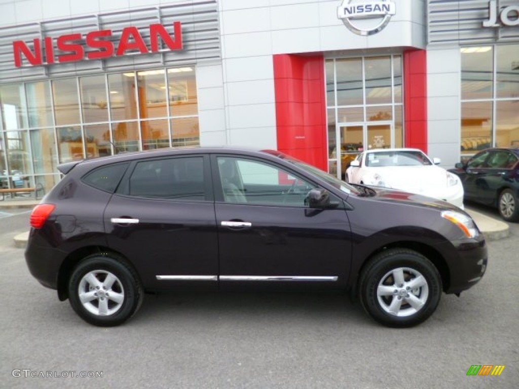 2013 Rogue S AWD - Black Amethyst / Gray photo #8