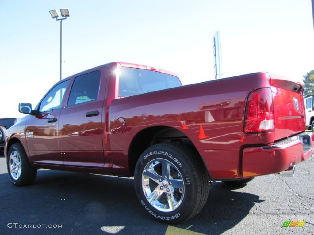2014 1500 Express Crew Cab - Deep Cherry Red Crystal Pearl / Black/Diesel Gray photo #5