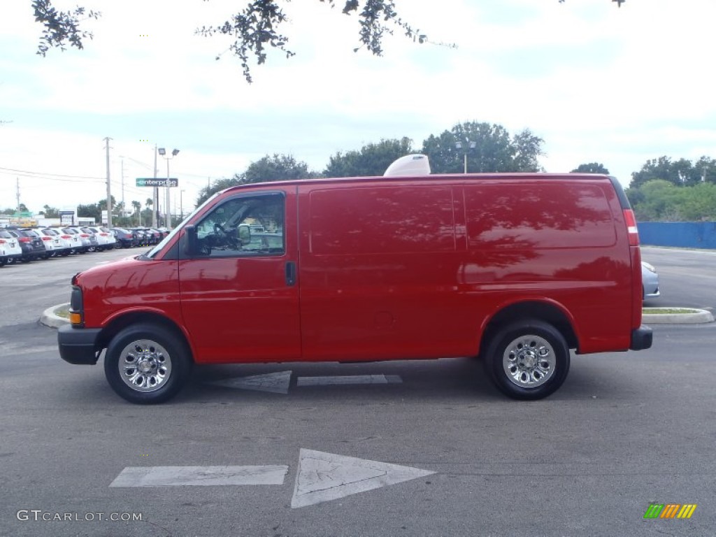 2013 Express 1500 Cargo Van - Victory Red / Medium Pewter photo #3
