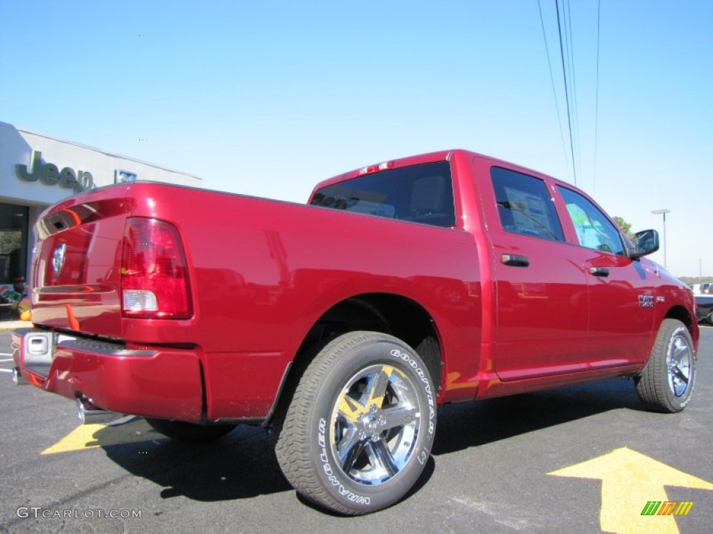 2014 1500 Express Crew Cab - Deep Cherry Red Crystal Pearl / Black/Diesel Gray photo #7