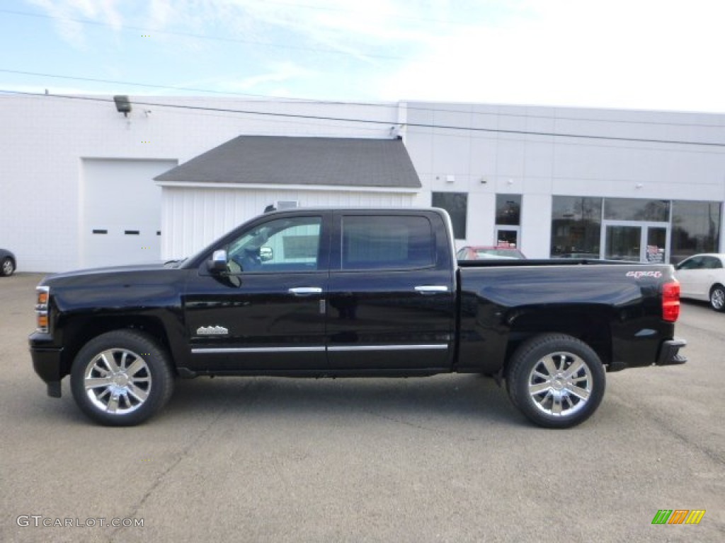 Black 2014 Chevrolet Silverado 1500 High Country Crew Cab 4x4 Exterior Photo #87829325