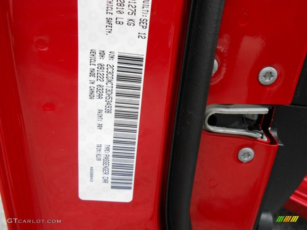 2013 Charger R/T - Redline 3 Coat Pearl / Black photo #26