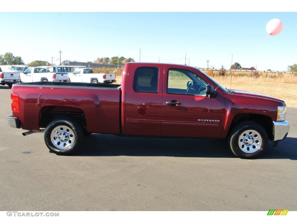 2013 Silverado 1500 LT Extended Cab - Deep Ruby Metallic / Light Titanium/Dark Titanium photo #6