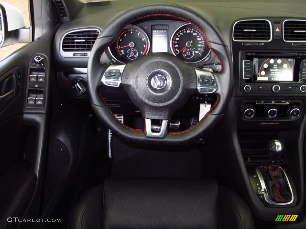 2014 Volkswagen GTI 4 Door Drivers Edition Titan Black Steering Wheel Photo #87830204